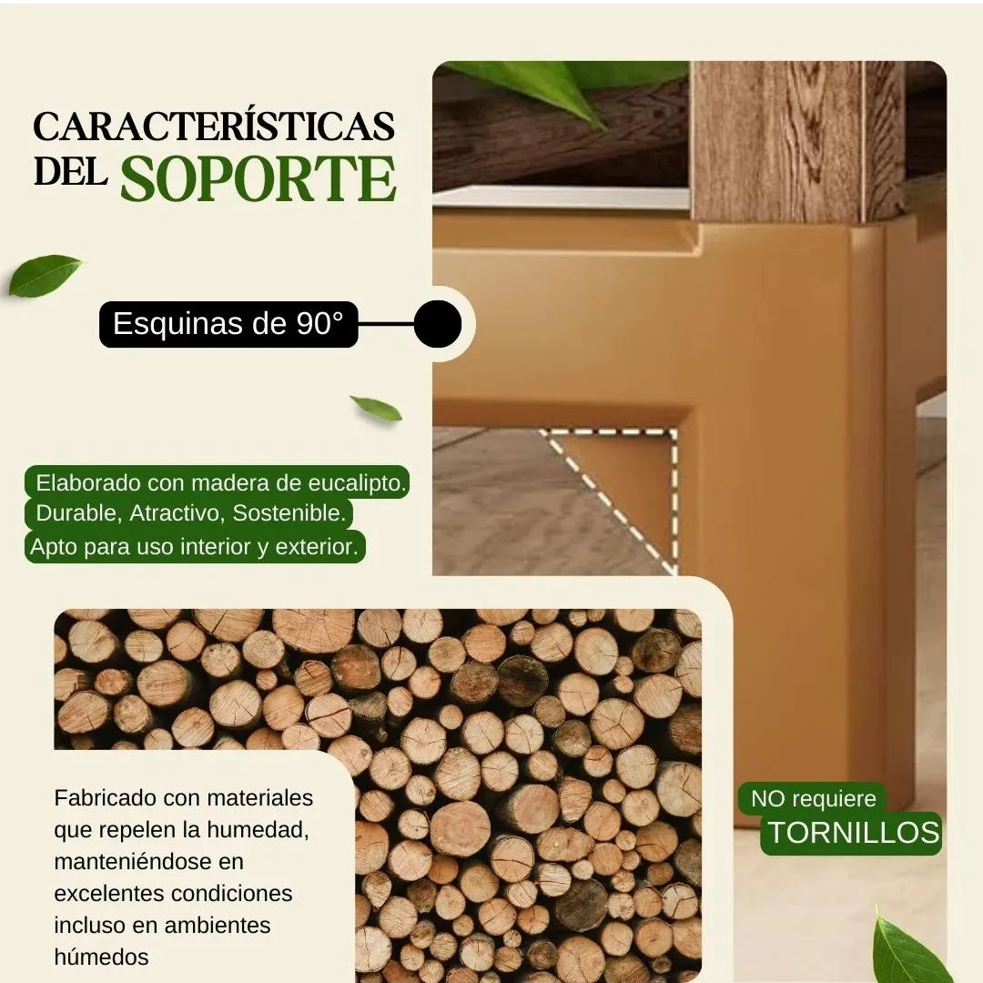 Estanteria En madera + Kit Jardineria Gratis