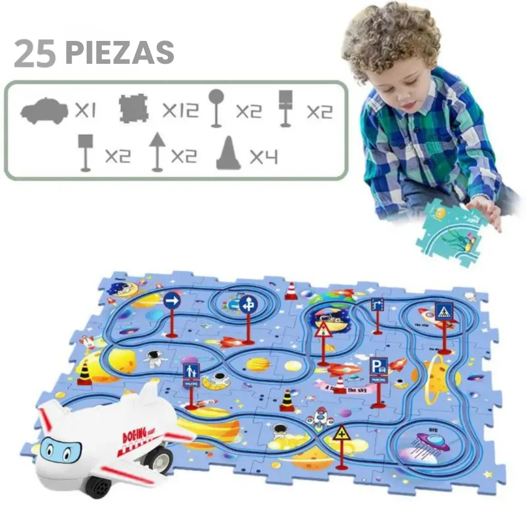 Pista De Rompecabezas Carrito 25 Pcs