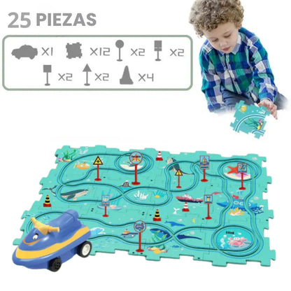 Pista De Rompecabezas Carrito 25 Pcs